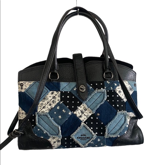 Coach Handbags - Coach skull patchwork Mercer satchel